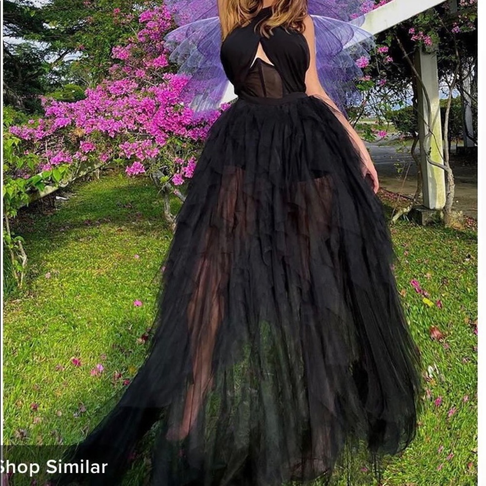 Black Tulle Gown